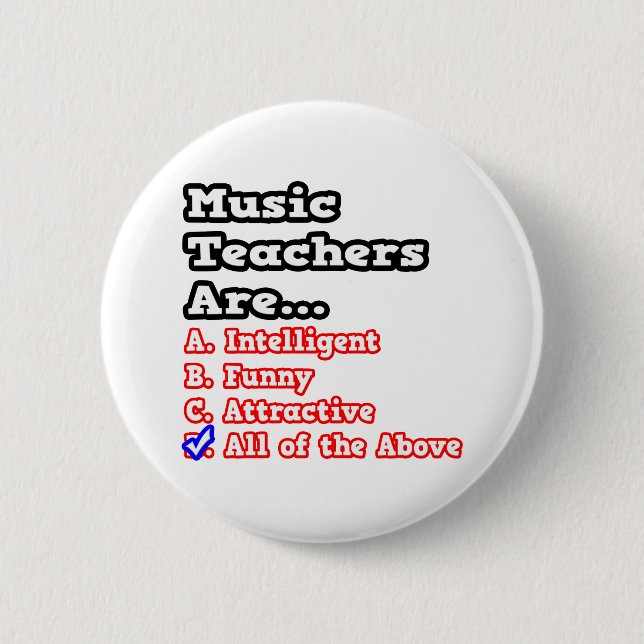 Music Teacher Quiz...Joke Button (Front)