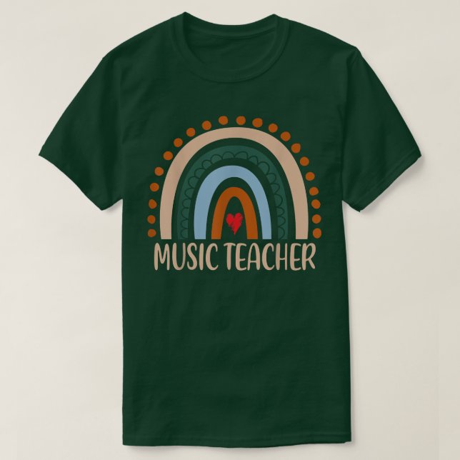 Music Teacher Rainbow Appreciation Day Hello Back  T-Shirt (Design Front)