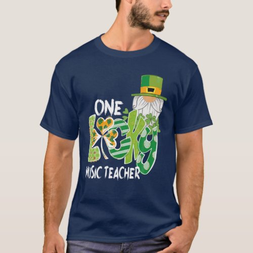 Music Teacher Saint Patricks Day Funny Teacher App T_Shirt