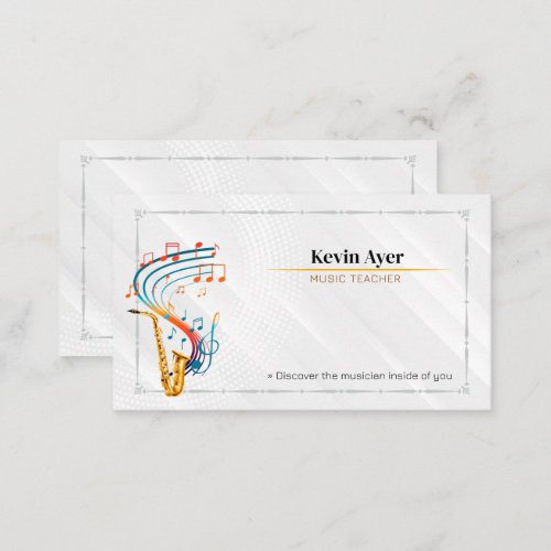 Music Teacher  Saxophone Business Card