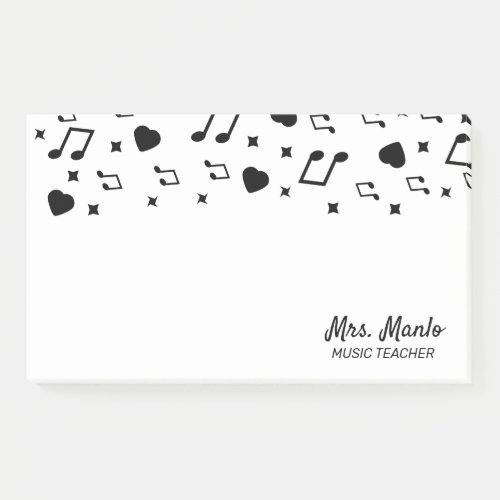 Music Teacher Script Name Musical Post_it Notes
