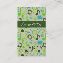 Music Teacher Studio Musician Band Director Business Card