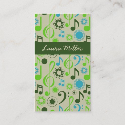 Customizable Music Teacher Business Cards