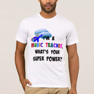 Music Teacher Superhero T-Shirt