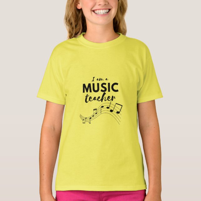 Music Teacher T-Shirt – Teach, Play, Repeat (Front)