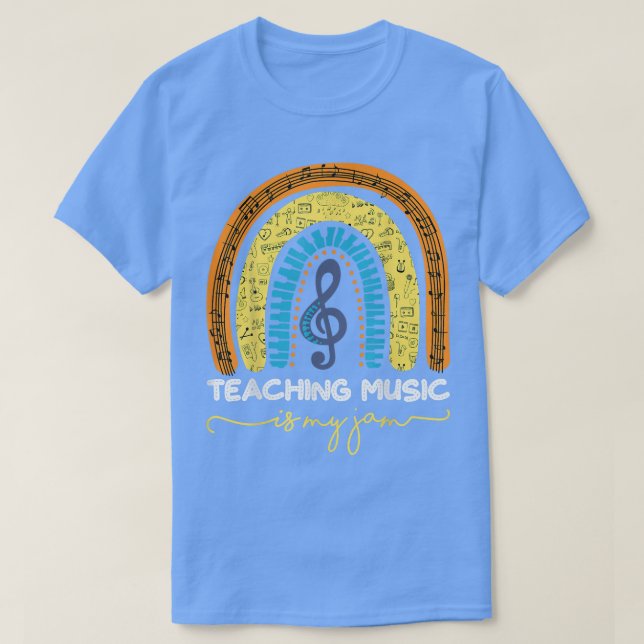 Music Teacher Teaching Music Is My Jam 1977 T-Shirt (Design Front)
