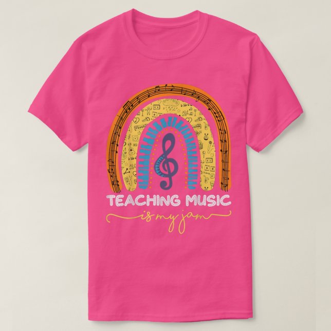 Music Teacher Teaching Music Is My Jam  T-Shirt (Design Front)