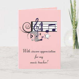 Music Teacher Thank You Card