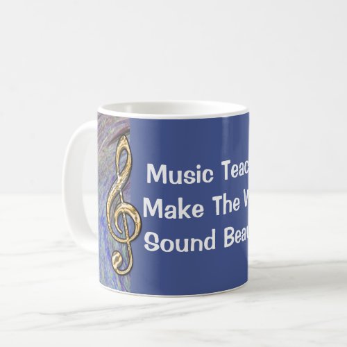 Music Teacher Thank You Spiral Class Appreciation Coffee Mug