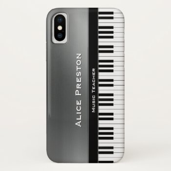 Music Teacher | Unique Silver Beach Iphone X Case by BestCases4u at Zazzle