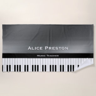 Music Teacher   Unique Silver Beach Towel