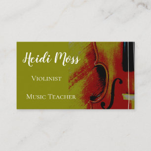 Music Teacher Violinist Business Card