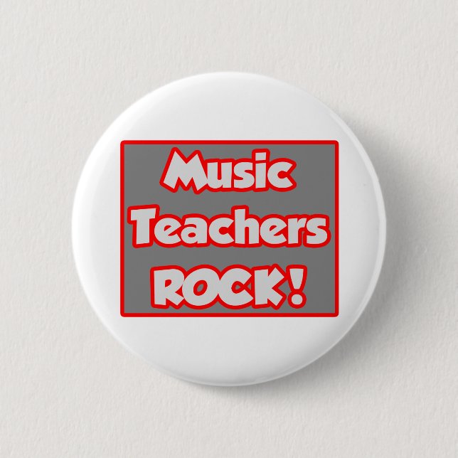 Music Teachers Rock! Button (Front)
