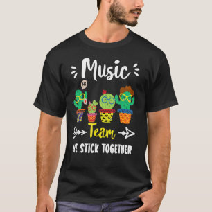 Music Team  School Cactus Crew Music Teacher Squad T-Shirt