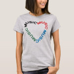 Music Text Heart T-Shirt