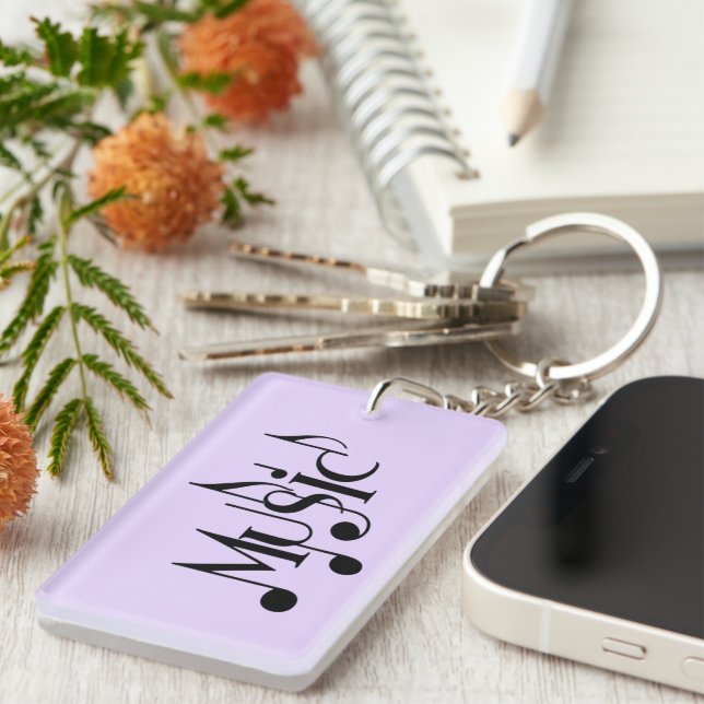 Music Text Keychain (Front Right)