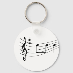 Music text keychain