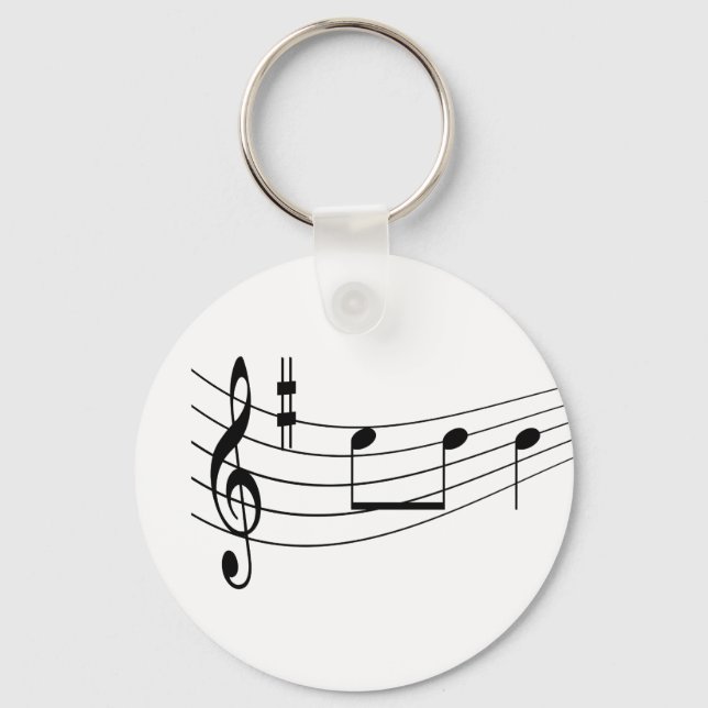Music text keychain (Front)