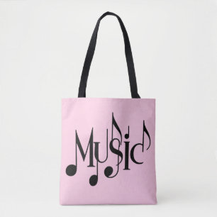 Music Text Tote Bag