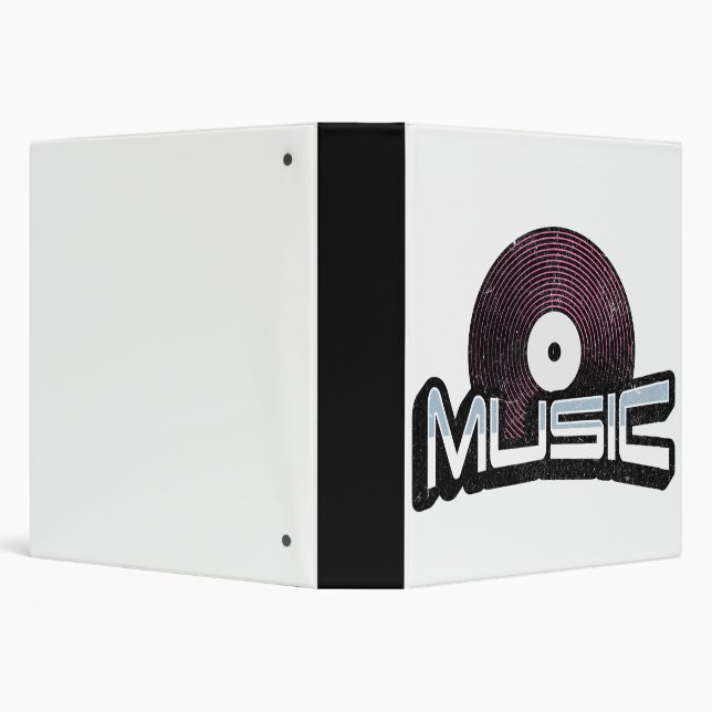 Music text with vinyl record 3 ring binder (Background)