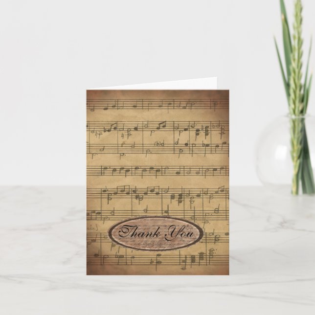 Music Thank you Note Card (Front)