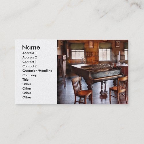Music - The grand piano Business Card Templates