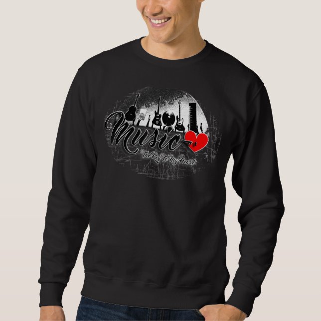 Music The Key To My Heart Rock N Roll Inspired Nov Sweatshirt (Front)