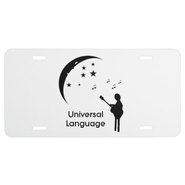Music the Universal Language License Plate (Front)
