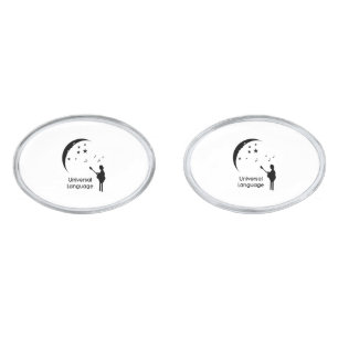 Music the Universal Language Silver Cufflinks