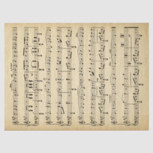 Music Theme Antique Sheet Music tissue paper