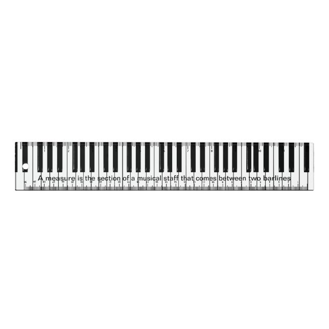 Music Theme Long Piano Keys Rulers (Front)