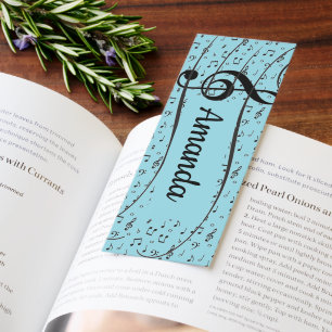 Music theme personalized bookmarks
