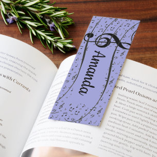 Music theme personalized bookmarks