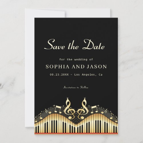 Music Theme  Save The Date