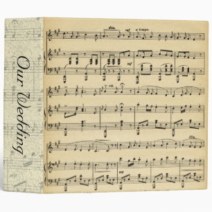 Music Theme Wedding 3 Ring Binder