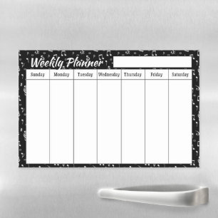 Music theme Weekly planner Magnetic Dry Erase Sheet