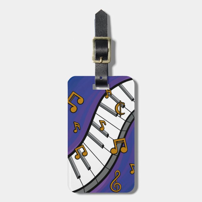 Music Themed Acrylic luggage tag (Front Vertical)