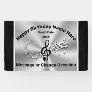 Music Birthday Banners Zazzle