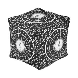 Music Themed design for the music lover Pouf