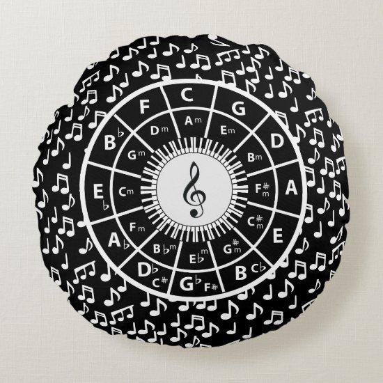 Music Themed design for the music lover Round Pillow