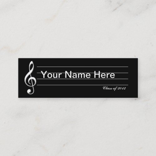 Music Themed Graduate Calling Card