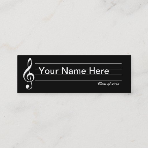 Customizable Music Graduate Card Business Card Templates