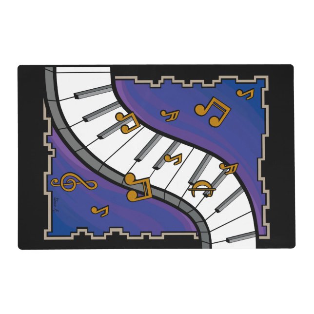 Music Themed Laminated Placemat (Front)