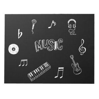 Music Themed Notebook Notepad
