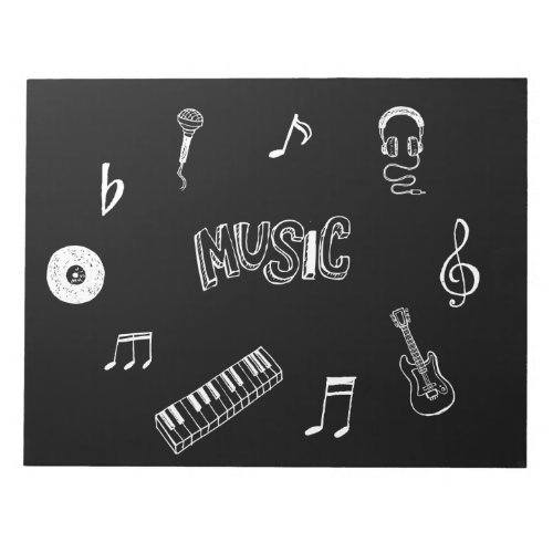 Music Themed Notebook Notepad
