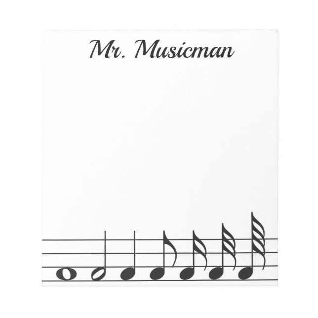 Music Themed Notepad (Front)