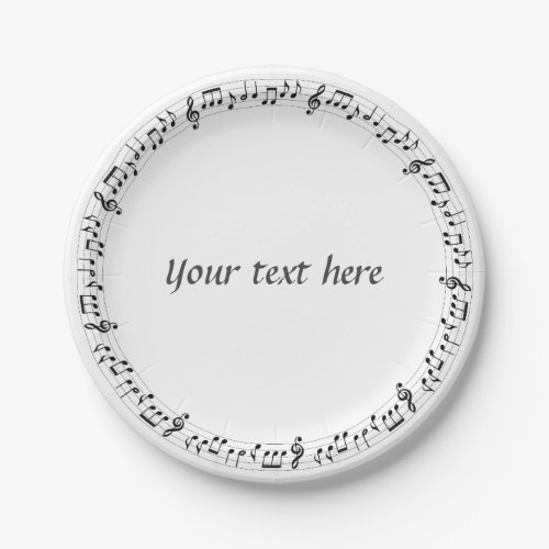 Music Themed Paper Party Plates For Musicians Or M