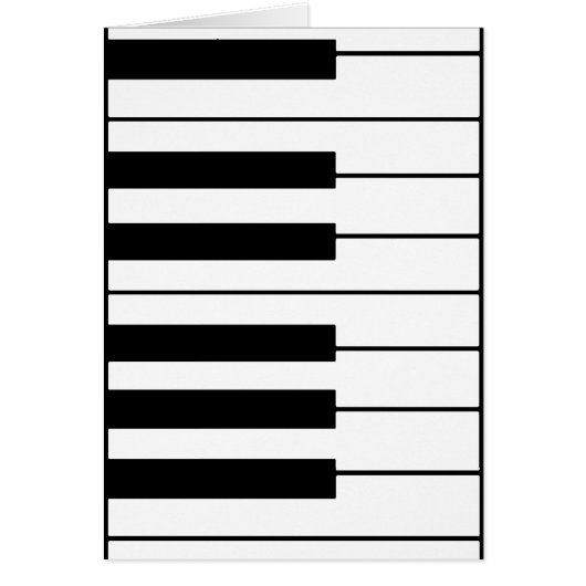 music-themed piano keys cards (Front)
