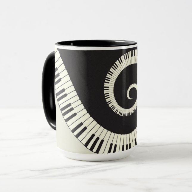 Music themed Piano Keys Combo Mug (Front Left)