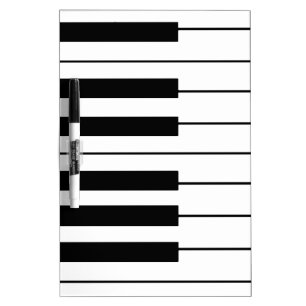 music-themed piano keys dry erase board